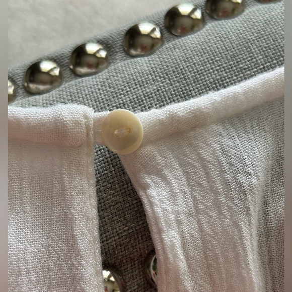 H&M Coachella Official Collection Boho Tank White Tassel Fringe  Size 8 - Picture 4 of 10